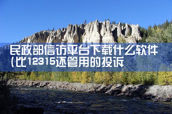 民政部信访平台下载什么软件